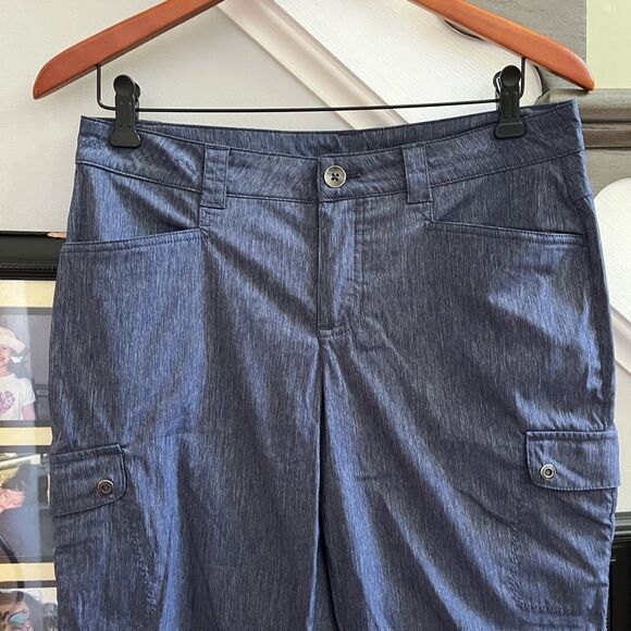 Eddie Bauer Horizon Blue Cargo Capri Athletic Pants sz 8 NWOT - Picture 3 of 9